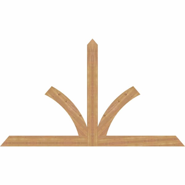 Ekena Millwork Richland Timber Gable Bracket, Western Red Cedar, 96"W x 56"H x 1 1/2"D x 5 1/2"F, 14/12 Pitch GBW096X56X0206RIC00SWR - main
